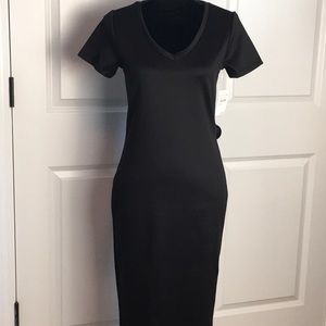 Free Press V-neck Short Sleeve Scuba Dress
